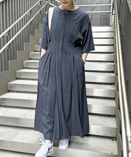 セール】スパンドビーフィットフレアータックワンピース（ワンピース