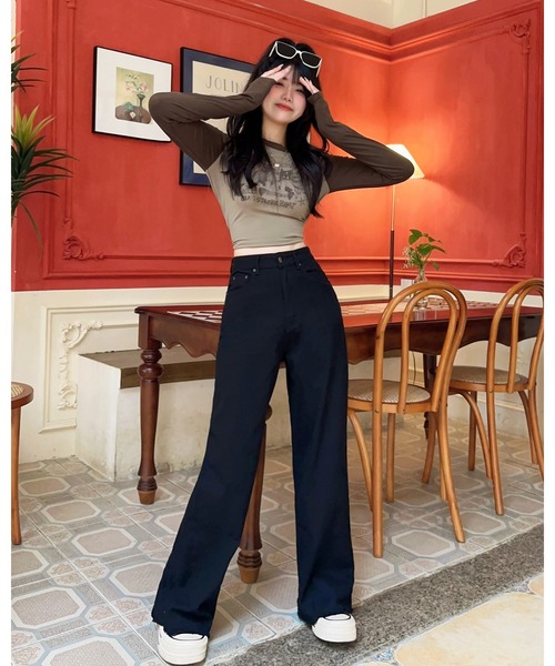 Ada.(エイダ)の「裾フリンジワイドパンツ(その他パンツ・レディース・ナチュラル/ブラック・S/M/L)」の20枚目の写真