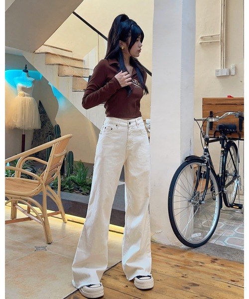 Ada.（エイダ）の「裾フリンジワイドパンツ（その他パンツ）」 - WEAR
