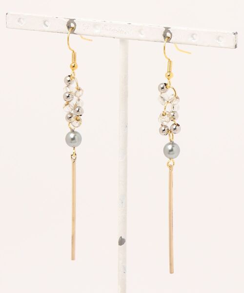 tone(トーン)の「【CouleuR】clear long design ピアス(ピアス(両耳用)・レディース・その他・FREE)」の1枚目の写真