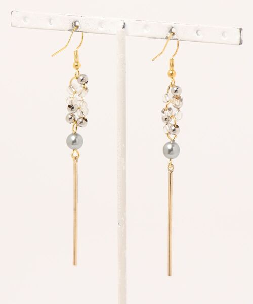 tone(トーン)の「【CouleuR】clear long design ピアス(ピアス(両耳用)・レディース・その他・FREE)」の2枚目の写真
