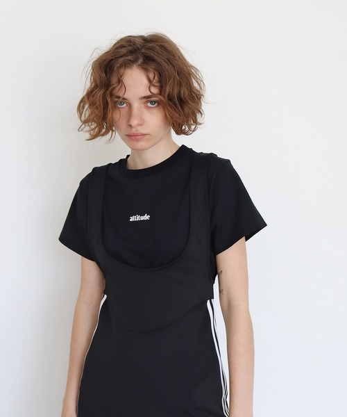 adidas Originals(アディダスオリジナルス)の「adidas originals / SKIRT LONG(タイトシルエットロングスカート)(ジャンパースカート・レディース・ブラック・38)」の5枚目の写真
