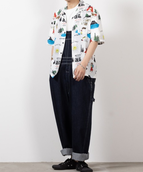 NAVY（ネイビー）の「NAVYメッシュプリント総柄シャツ/接触冷感/ストレッチ/シワ防止加工（シャツ/ブラウス・メンズ・ブラック/ブルー/ネイビー/ベージュ/グリーン/ホワイト・M/L/XL）」の17枚目の写真