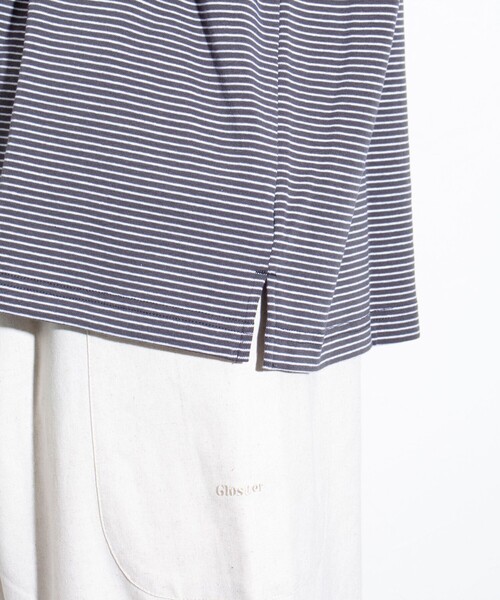 GLOSTER(グロスター)の「【GLOSTER/グロスター】リンガー ボーダーTシャツ ワイドフィット(Tシャツ/カットソー・メンズ・ホワイト系その他/グレー系その他/グリーン系その他・S/M/L)」の13枚目の写真