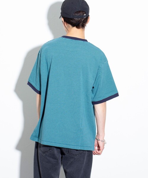 GLOSTER(グロスター)の「【GLOSTER/グロスター】リンガー ボーダーTシャツ ワイドフィット(Tシャツ/カットソー・メンズ・ホワイト系その他/グレー系その他/グリーン系その他・S/M/L)」の20枚目の写真