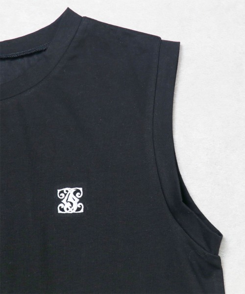 Rejoule(リジュール)の「ワンポイント刺繍タンクトップ(Tシャツ/カットソー・レディース・ブラック/オフホワイト/チャコールグレー・フリー)」の21枚目の写真
