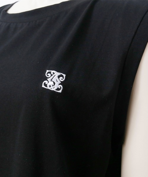 Rejoule(リジュール)の「ワンポイント刺繍タンクトップ(Tシャツ/カットソー・レディース・ブラック/オフホワイト/チャコールグレー・フリー)」の18枚目の写真
