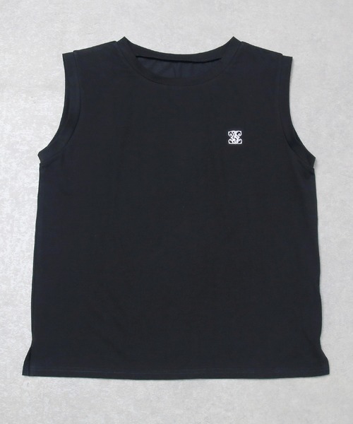 Rejoule(リジュール)の「ワンポイント刺繍タンクトップ(Tシャツ/カットソー・レディース・ブラック/オフホワイト/チャコールグレー・フリー)」の19枚目の写真