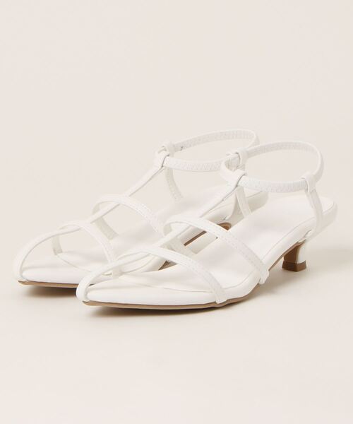 KOBE LETTUCE(コウベレタス)の「Tラインヒールサンダル(サンダル・レディース・ホワイト/シルバー/ブラック・M/LL/L/S)」の12枚目の写真