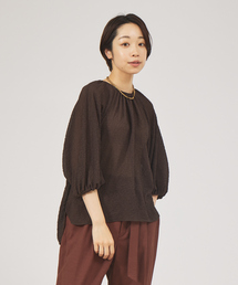 qualite | シアーサッカーパフブラウス(シャツ/ブラウス)