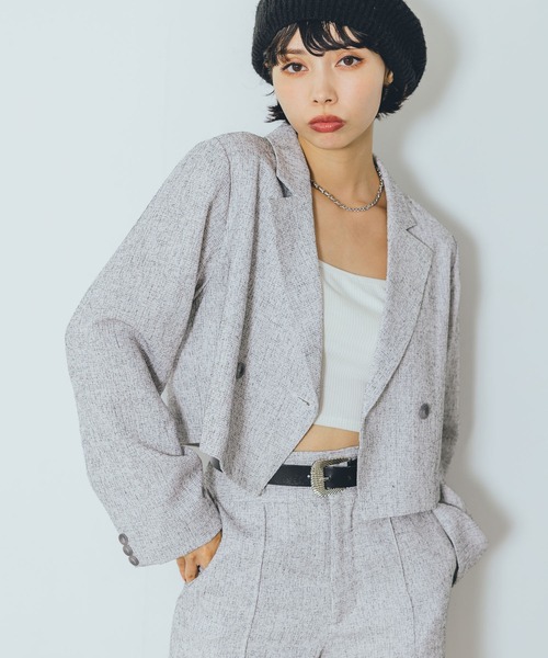 PAGEBOY（ページボーイ）の「ツイードピンタックショートパンツ（その他パンツ・レディース・ブラック/オフホワイト・FREE）」の10枚目の写真