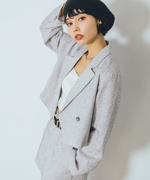 PAGEBOY（ページボーイ）の「ツイードピンタックショートパンツ（その他パンツ・レディース・ブラック/オフホワイト・FREE）」の12枚目の写真