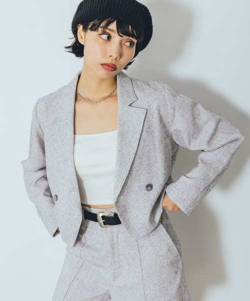 PAGEBOY（ページボーイ）の「ツイードピンタックショートパンツ（その他パンツ・レディース・ブラック/オフホワイト・FREE）」の13枚目の写真