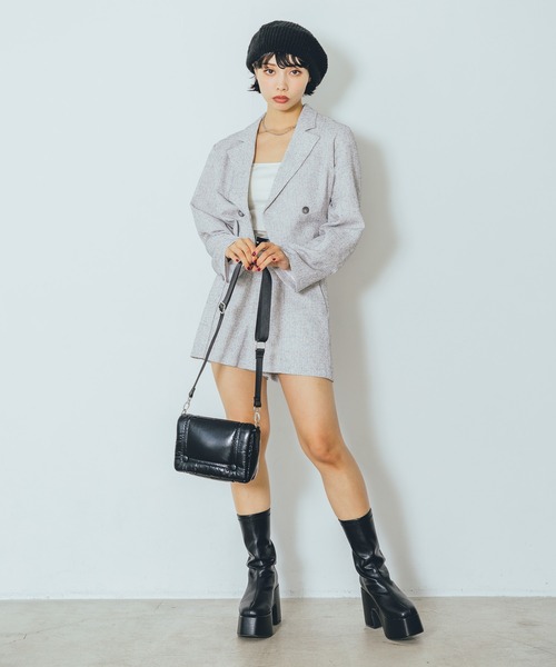 PAGEBOY（ページボーイ）の「ツイードピンタックショートパンツ（その他パンツ・レディース・ブラック/オフホワイト・FREE）」の14枚目の写真