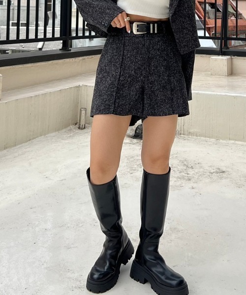 PAGEBOY（ページボーイ）の「ツイードピンタックショートパンツ（その他パンツ・レディース・ブラック/オフホワイト・FREE）」の16枚目の写真