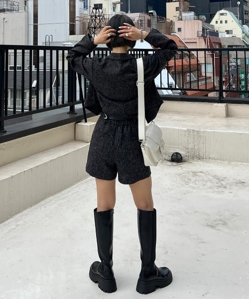 PAGEBOY（ページボーイ）の「ツイードピンタックショートパンツ（その他パンツ・レディース・ブラック/オフホワイト・FREE）」の19枚目の写真