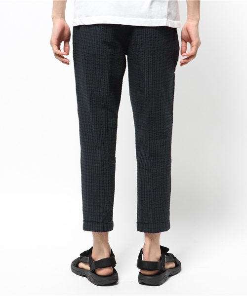 OUTLET（アウトレット）の「【CIAOPANIC TYPY】綿麻チェックサッカートラウザー（その他パンツ・メンズ・ブラック・LARGE/SMALL/MEDIUM）」の3枚目の写真