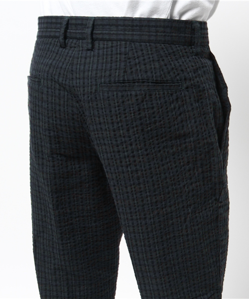 OUTLET（アウトレット）の「【CIAOPANIC TYPY】綿麻チェックサッカートラウザー（その他パンツ・メンズ・ブラック・LARGE/SMALL/MEDIUM）」の7枚目の写真