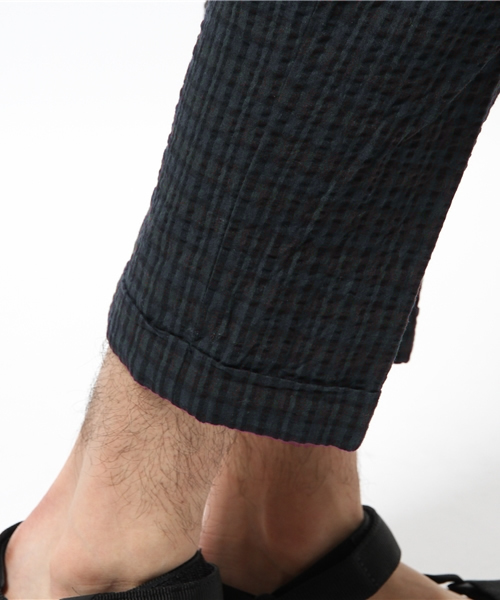 OUTLET（アウトレット）の「【CIAOPANIC TYPY】綿麻チェックサッカートラウザー（その他パンツ・メンズ・ブラック・LARGE/SMALL/MEDIUM）」の9枚目の写真
