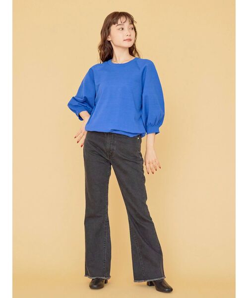 AMERICAN HOLIC(アメリカンホリック)の「エコカルット袖ボリュームプルオーバー<エコ・軽い・ニット>(ニット/セーター・レディース・ブラック/イエロー/ブルー・L/M)」の16枚目の写真