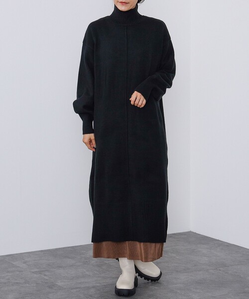 【セール】ハイネックレイヤード ニットワンピース(ワンピース)|BEAMS HEART(ビームスハート) 【セール】ハイネックレイヤード ニットワンピース(ワンピース)|BEAMS HEART(ビームスハート)