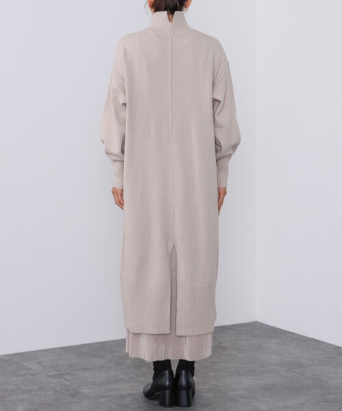 【セール】ハイネックレイヤード ニットワンピース(ワンピース)|BEAMS HEART(ビームスハート) 【セール】ハイネックレイヤード ニットワンピース(ワンピース)|BEAMS HEART(ビームスハート)
