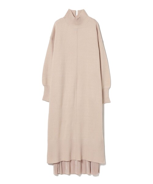 【セール】ハイネックレイヤード ニットワンピース(ワンピース)|BEAMS HEART(ビームスハート) 【セール】ハイネックレイヤード ニットワンピース(ワンピース)|BEAMS HEART(ビームスハート)