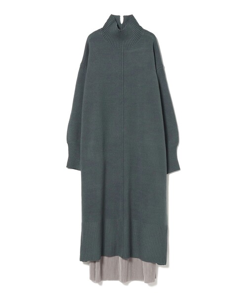 【セール】ハイネックレイヤード ニットワンピース(ワンピース)|BEAMS HEART(ビームスハート) 【セール】ハイネックレイヤード ニットワンピース(ワンピース)|BEAMS HEART(ビームスハート)