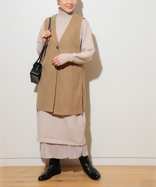 【セール】ハイネックレイヤード ニットワンピース(ワンピース)|BEAMS HEART(ビームスハート) 【セール】ハイネックレイヤード ニットワンピース(ワンピース)|BEAMS HEART(ビームスハート)