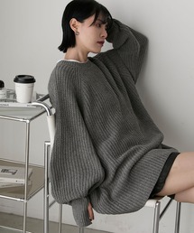 【forksy.】フィンガーホールロングアームニット