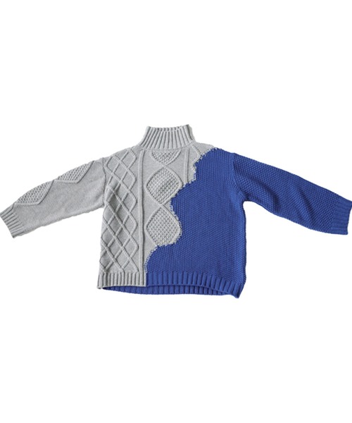 antiqua（アンティカ）の「配色ウェーブハイネックニット（ニット/セーター・レディース・グレー/ブラック/ブラック×グレー・FREE）」の21枚目の写真