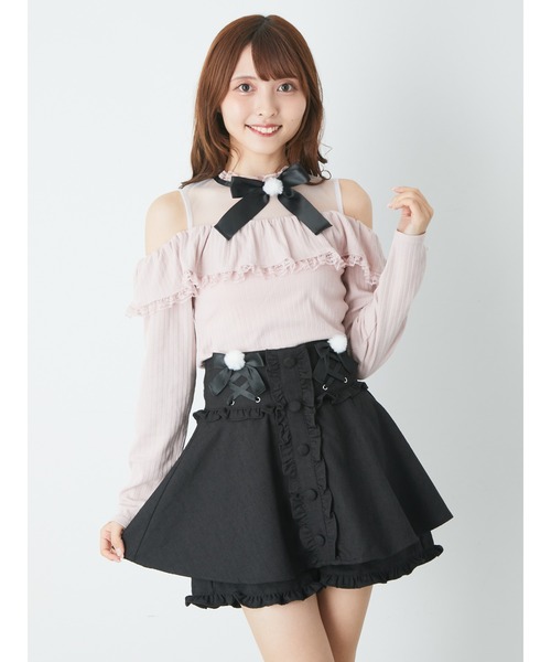 アンクルージュ スピンドルスカパン スカート Ank Rouge（アンクルージュ）の「ギンガムスピンドルスカパン