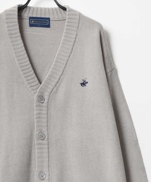 BEVERLY HILLS POLO CLUB/ビバリーヒルズポロクラブ オーバーサイズ ロゴ ワンポイント刺繍 ニット カーディガン/長袖 トップス/レディース メンズ
