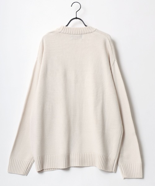 BEVERLY HILLS POLO CLUB（ビバリーヒルズポロクラブ）の「BEVERLY HILLS POLO CLUB/ビバリーヒルズポロクラブ オーバーサイズ ロゴ ワンポイント刺繍 ニット カーディガン/長袖 トップス/レディース メンズ（カーディガン/ボレロ・レディース・ベージュ/ネイビー/ライトグレー/アイボリー/ブラック・M/L/LL）」の11枚目の写真