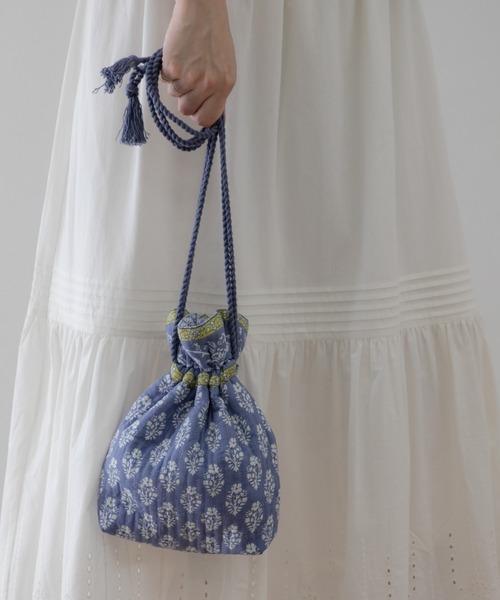 URBAN RESEARCH Sonny Label（アーバンリサーチサニーレーベル）の「MIXプリントコットンポシェット（ショルダーバッグ・レディース・ブラック/カーキ/ブルー・ONE）」の3枚目の写真