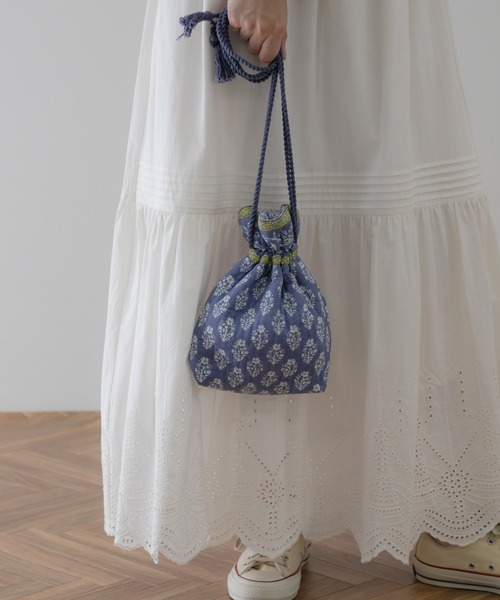 URBAN RESEARCH Sonny Label（アーバンリサーチサニーレーベル）の「MIXプリントコットンポシェット（ショルダーバッグ・レディース・ブラック/カーキ/ブルー・ONE）」の6枚目の写真