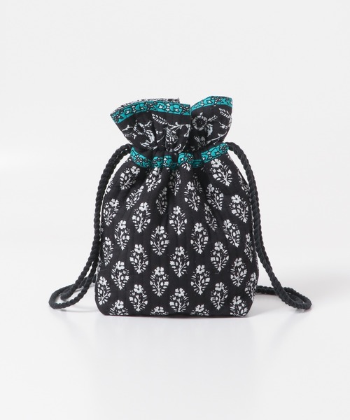 URBAN RESEARCH Sonny Label（アーバンリサーチサニーレーベル）の「MIXプリントコットンポシェット（ショルダーバッグ・レディース・ブラック/カーキ/ブルー・ONE）」の7枚目の写真