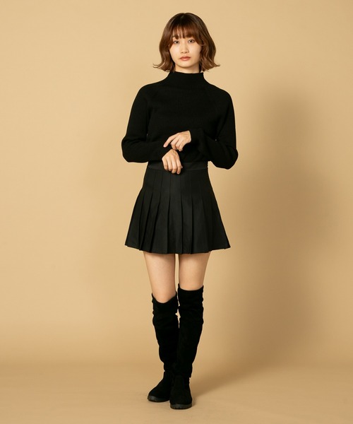 fort point(フォーポイント)の「【FORTPOINT/フォートポイント】ボトルネックで大人のこなれ感 リブニット ボトルネック トップス ハイネック(ニット/セーター・レディース・オフホワイト/ブラック/ベージュ・MEDIUM/LARGE)」の9枚目の写真