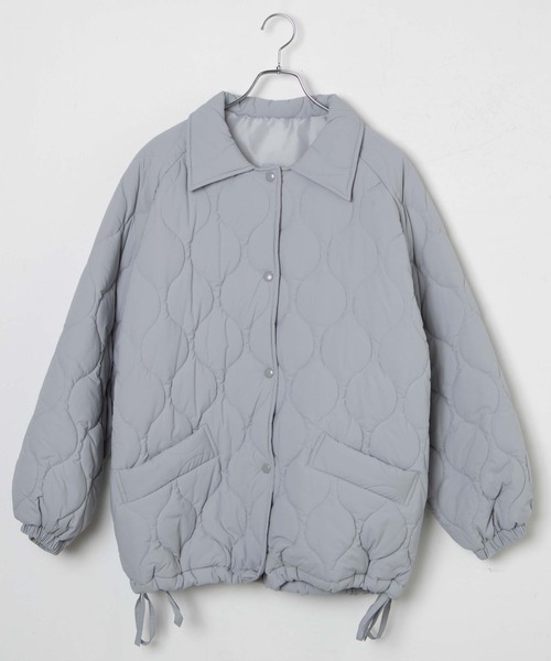 WEGO(ウィゴー)の「WEGO/キルティングブルゾン(ブルゾン・レディース・ブラック/ライトグレー/ホワイト・FREE)」の8枚目の写真