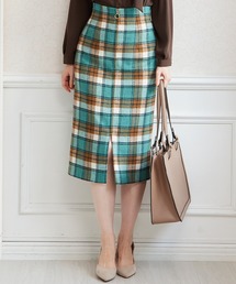 12Twelve Agenda（トゥエルブ　アジェンダ）の「フロントファスナーチェック柄タイトスカート（スカート）」