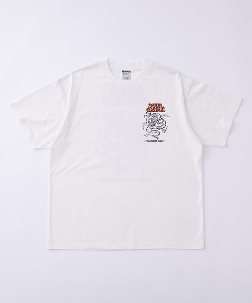 Sourcream(サワークリーム)の「【Sourcream麻雀倶楽部】ドラゴンTEE(Tシャツ/カットソー・メンズ・ホワイト/チャコールグレー・FREE)」の13枚目の写真