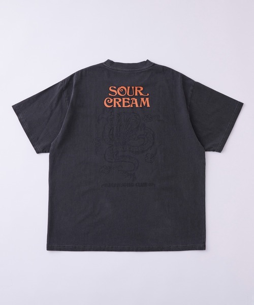 Sourcream(サワークリーム)の「【Sourcream麻雀倶楽部】ドラゴンTEE(Tシャツ/カットソー・メンズ・ホワイト/チャコールグレー・FREE)」の5枚目の写真