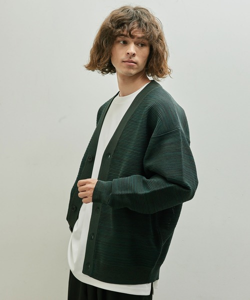 JUNRED(ジュンレッド)の「メランジライトカーディガン(カーディガン/ボレロ・メンズ・チャコールグレー/ダークグリーン/レンガ・L/M)」の15枚目の写真