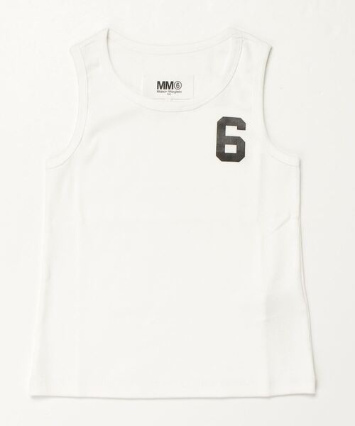 MM6 Maison Margiela(エムエムシックス メゾン マルジェラ)の「MM6 Maison Margiela(エムエムシックス メゾン マルジェラ)Kids & Junior ワンポイントタンクトップ(タンクトップ・キッズ・ホワイト・8Y)」の6枚目の写真