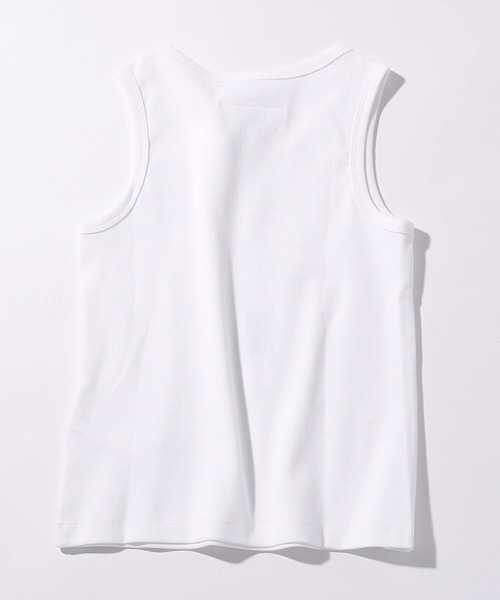 MM6 Maison Margiela(エムエムシックス メゾン マルジェラ)の「MM6 Maison Margiela(エムエムシックス メゾン マルジェラ)Kids & Junior ワンポイントタンクトップ(タンクトップ・キッズ・ホワイト・8Y)」の3枚目の写真