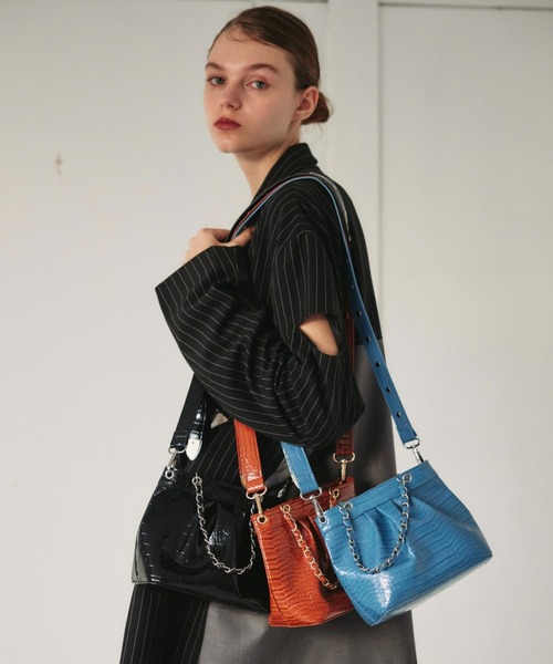 seyto（セイト）の「Multi way patent fake leather bag / マルチウェイパテントフェイクレザーバック（ショルダーバッグ・メンズ・ブルー/ブラウン/ブラック・FREE）」の5枚目の写真