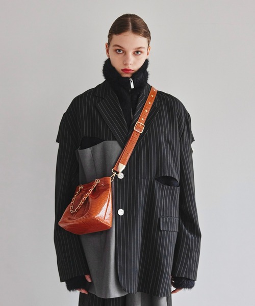 バッグ fake leather hand bag Amazon.com: Generic Genuine Leather Lock Design Bucket Bag