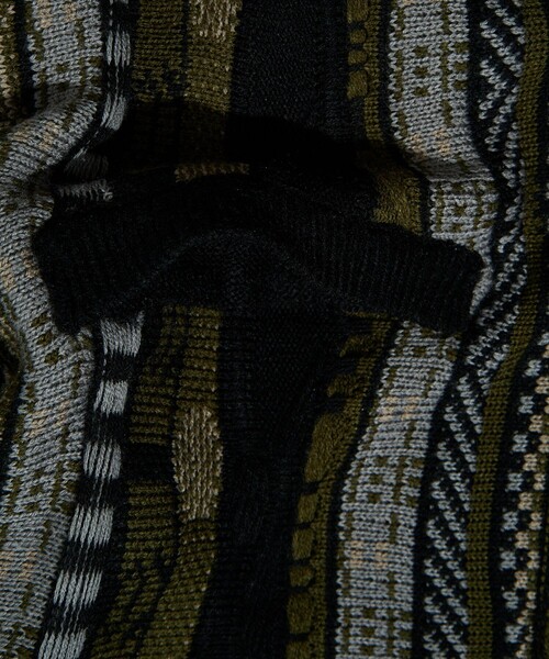 FREAK'S STORE（フリークスストア）の「FREAK’S STORE/フリークスストア ビックシルエット クージー ニットカーディガン（カーディガン/ボレロ・メンズ・オリーブ/ブラック・MEDIUM/LARGE）」の6枚目の写真