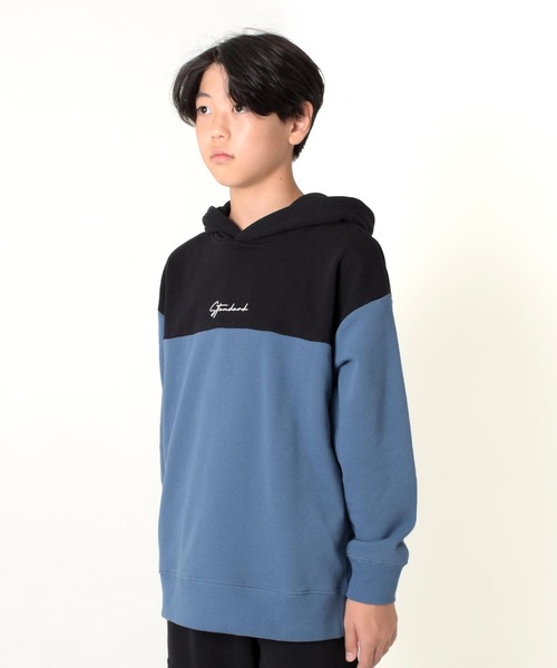 GLAZOS(グラソス)の「TC裏毛・バイカラーパーカー(その他トップス・キッズ・ベージュ/ライトブルー/グレー・140cm/150cm/160cm/170cm)」の8枚目の写真