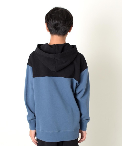 GLAZOS(グラソス)の「TC裏毛・バイカラーパーカー(その他トップス・キッズ・ベージュ/ライトブルー/グレー・140cm/150cm/160cm/170cm)」の9枚目の写真